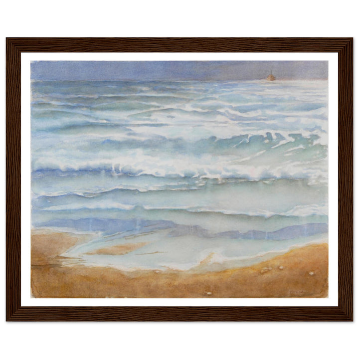 Tranquil Waters: A Serene Coastal Escape in Watercolor by Veronique Semple - Watercolor wall art print