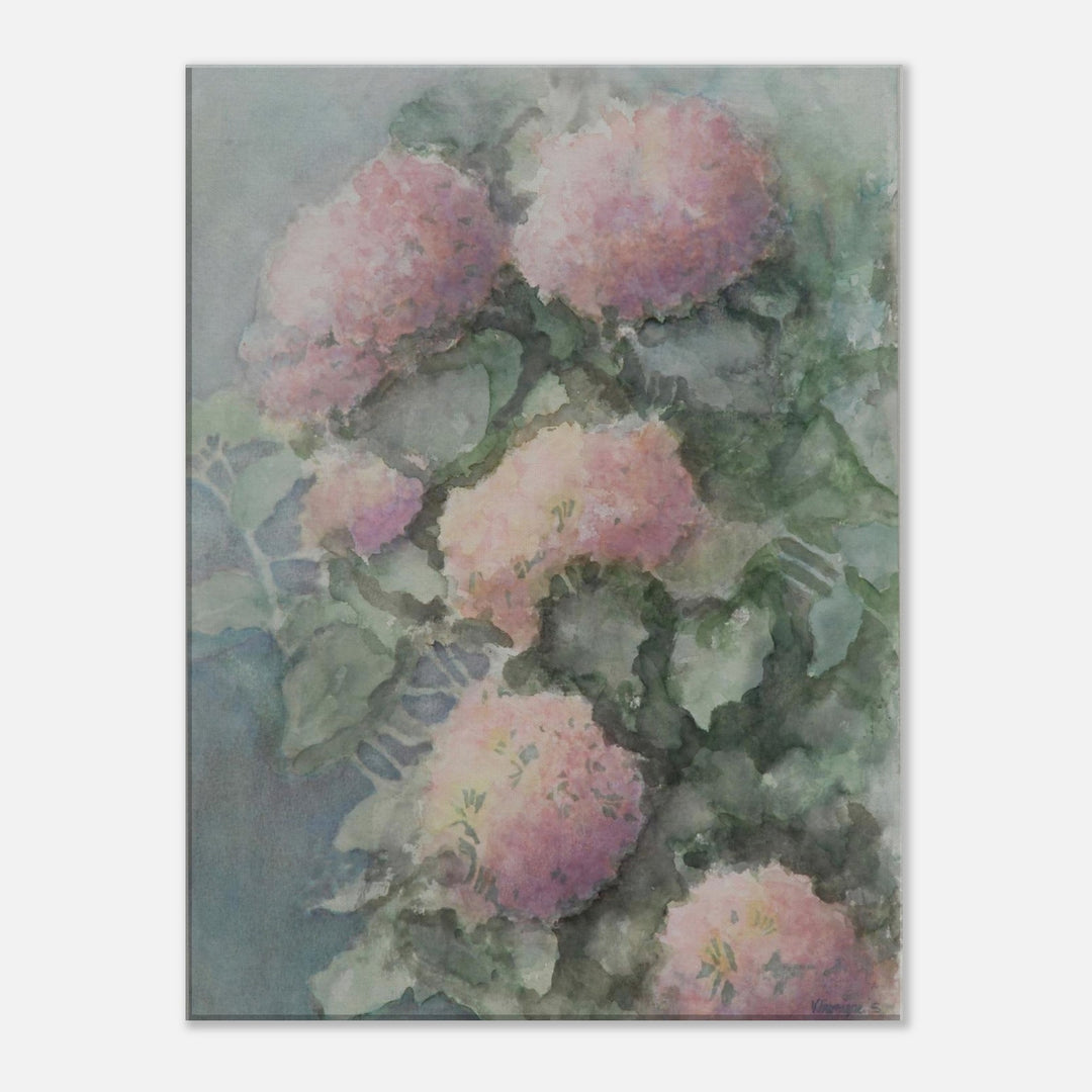 Delicate Blossoms in Soft Watercolor Harmony by Veronique Semple - Watercolor botanical print for home decor