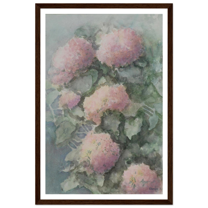 Delicate Blossoms in Soft Watercolor Harmony by Veronique Semple - Watercolor botanical nature print for home decor