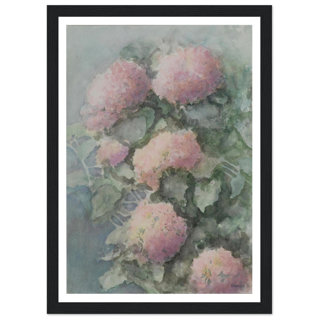 Delicate Blossoms in Soft Watercolor Harmony by Veronique Semple - Watercolor botanical nature print for home decor