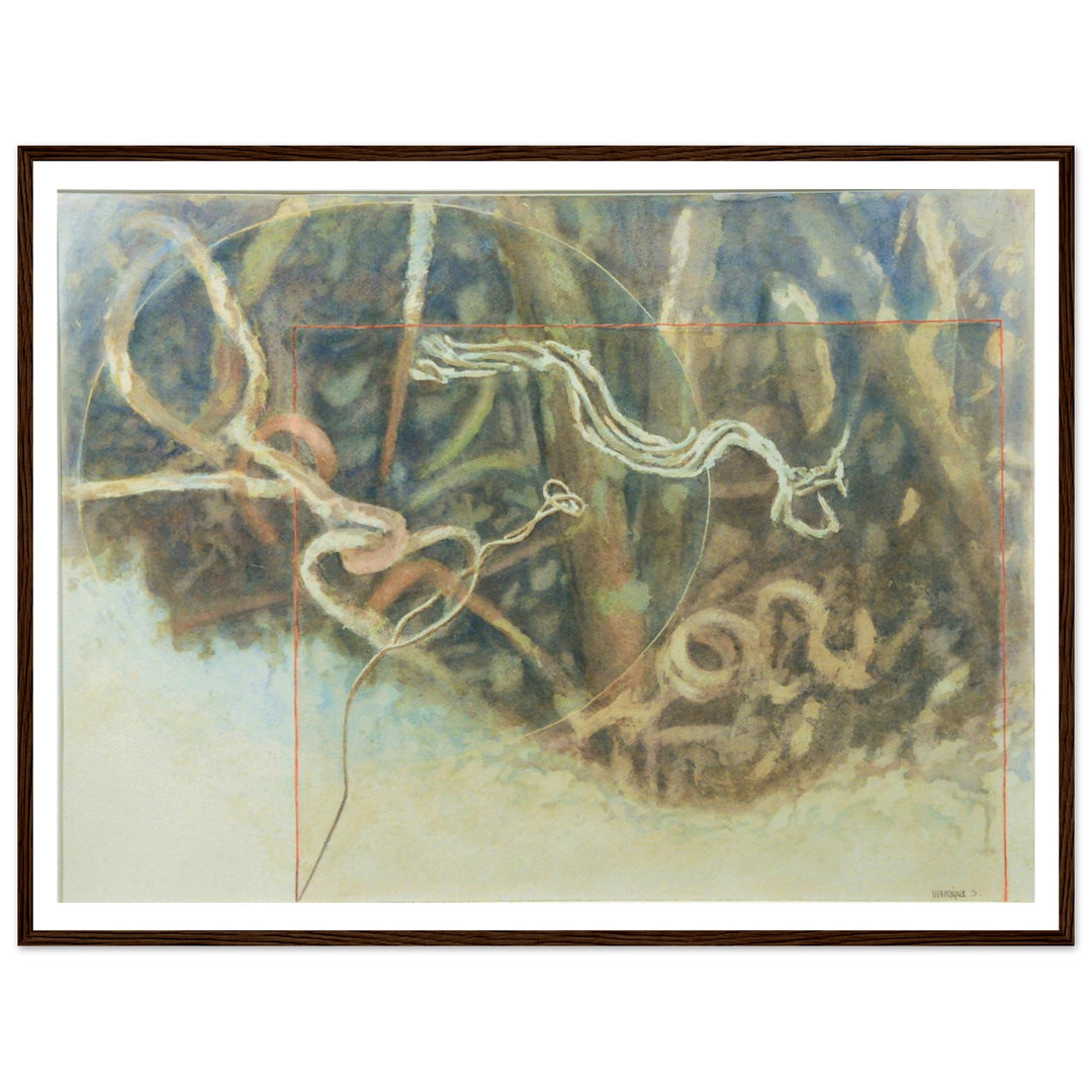 Fluid Motions: Nature's Abstract Dance by Veronique Semple - Watercolor abstract print for home decor