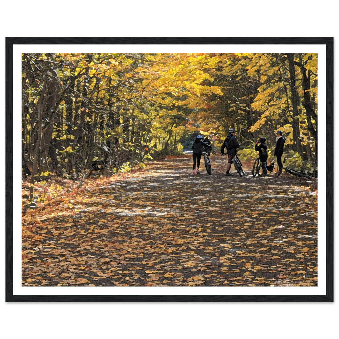 Mont Oak Autumn Biking Adventure Wall Art by Studio Shefford - Photo Art Composition Impressionism print for home decor