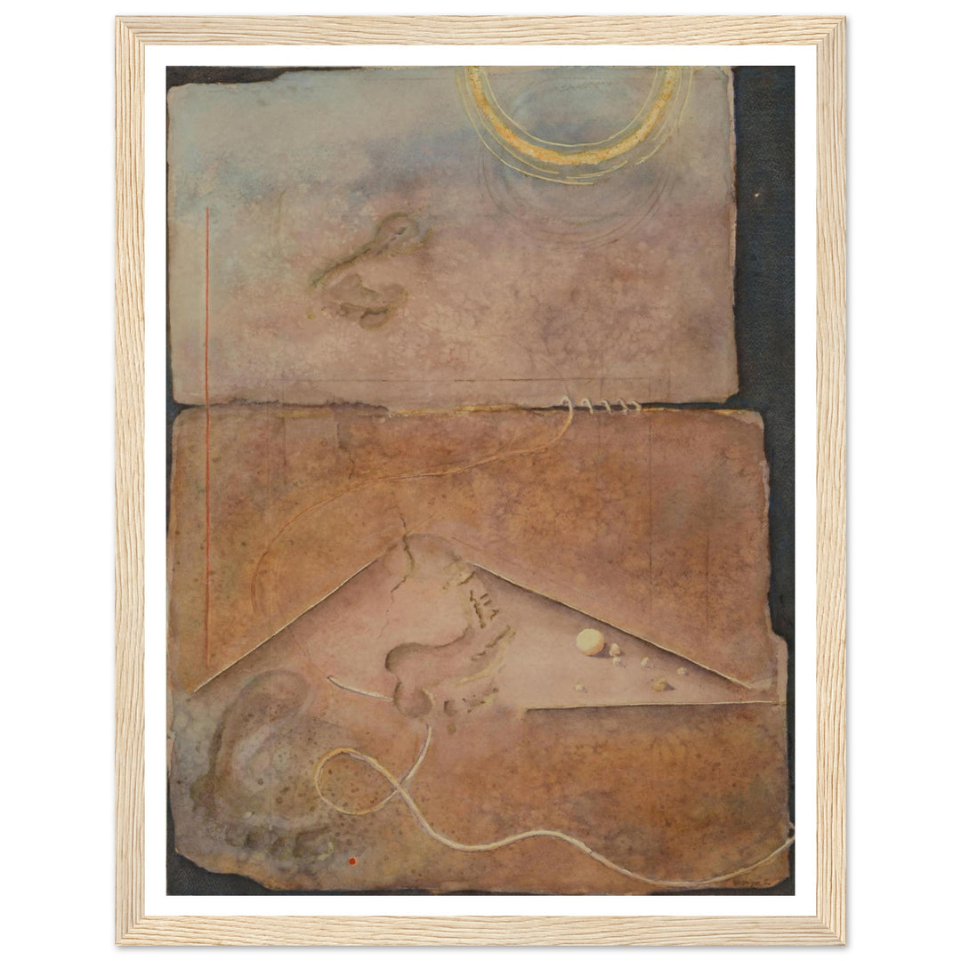 Timeless Echoes of Past and Future by Veronique Semple - Watercolor abstract print for home decor