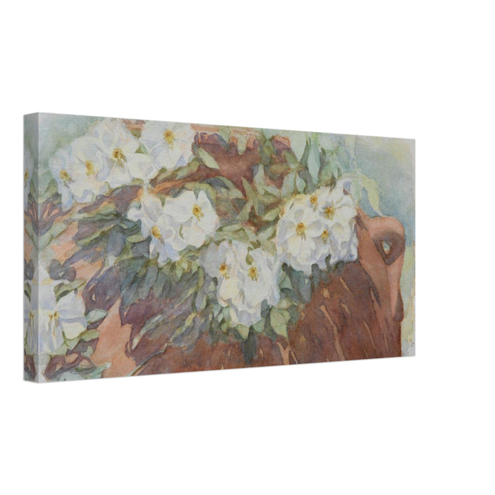 Terracotta Serenity: A Harmonious Display of Handmade Pots by Veronique Semple - Watercolor botanical print for home decor