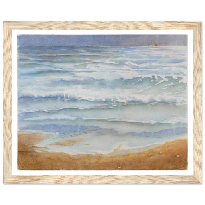 Tranquil Waters: A Serene Coastal Escape in Watercolor by Veronique Semple - Watercolor wall art print