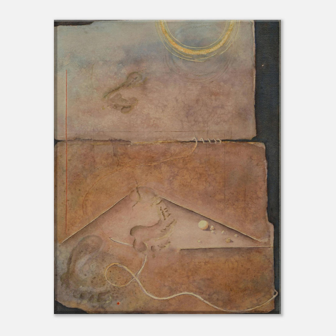 Timeless Echoes of Past and Future by Veronique Semple - Watercolor abstract print for home decor