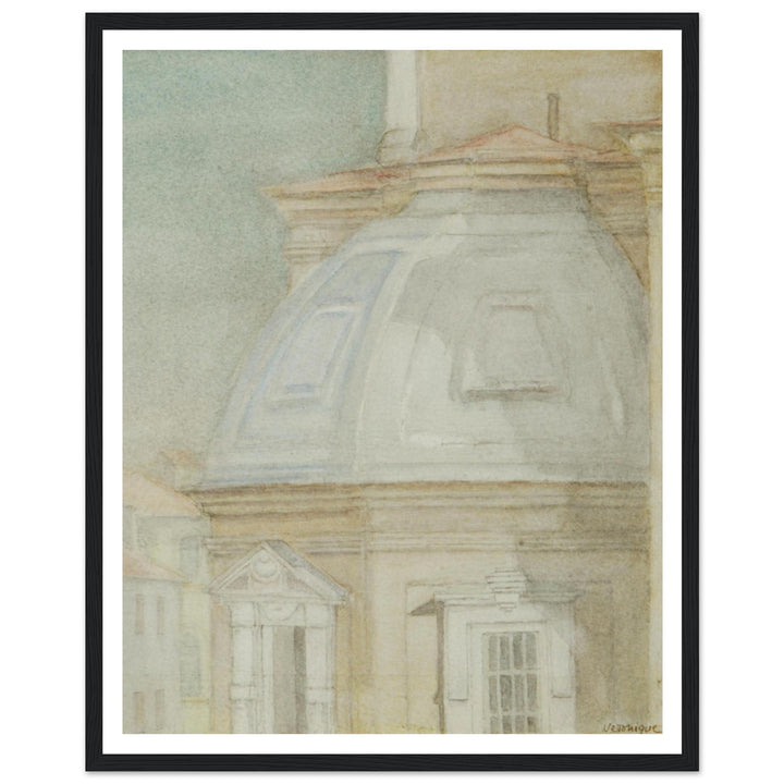 Ethereal Harmony: A Watercolor View of Timeless Architecture by Veronique Semple - Watercolor wall art print