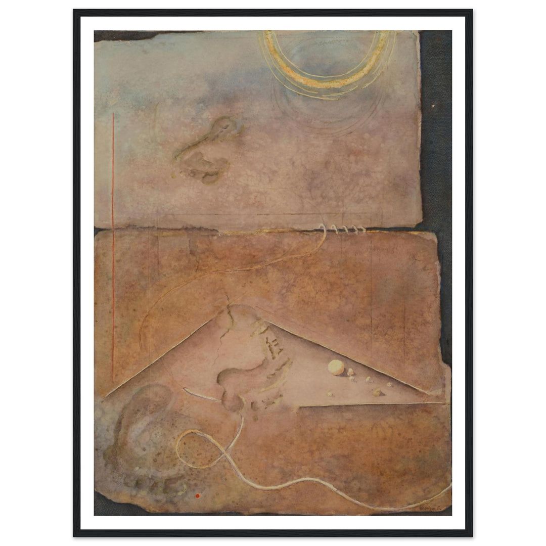 Timeless Echoes of Past and Future by Veronique Semple - Watercolor abstract print for home decor