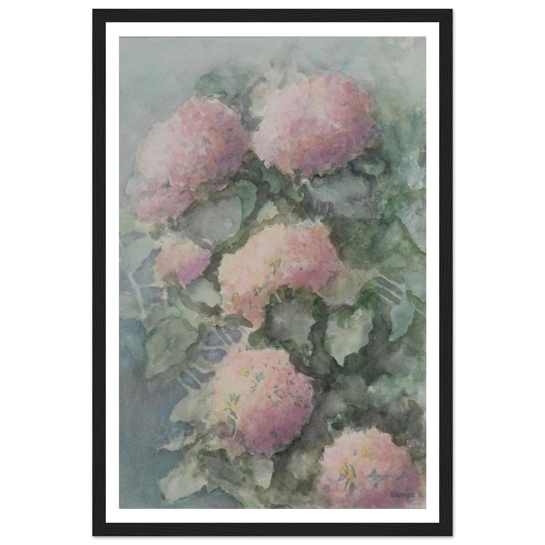 Delicate Blossoms in Soft Watercolor Harmony by Veronique Semple - Watercolor botanical nature print for home decor