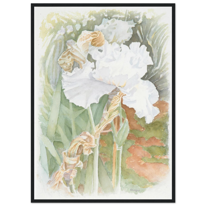 Serenity in Bloom: A Watercolor Celebration of Nature's Elegance by Veronique Semple - Watercolor wall art print
