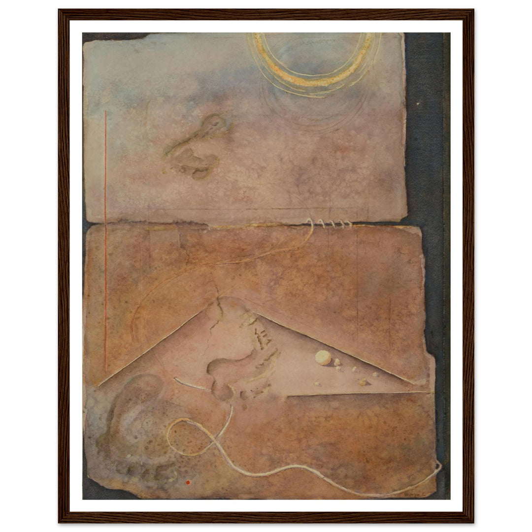 Timeless Echoes of Past and Future by Veronique Semple - Watercolor abstract print for home decor