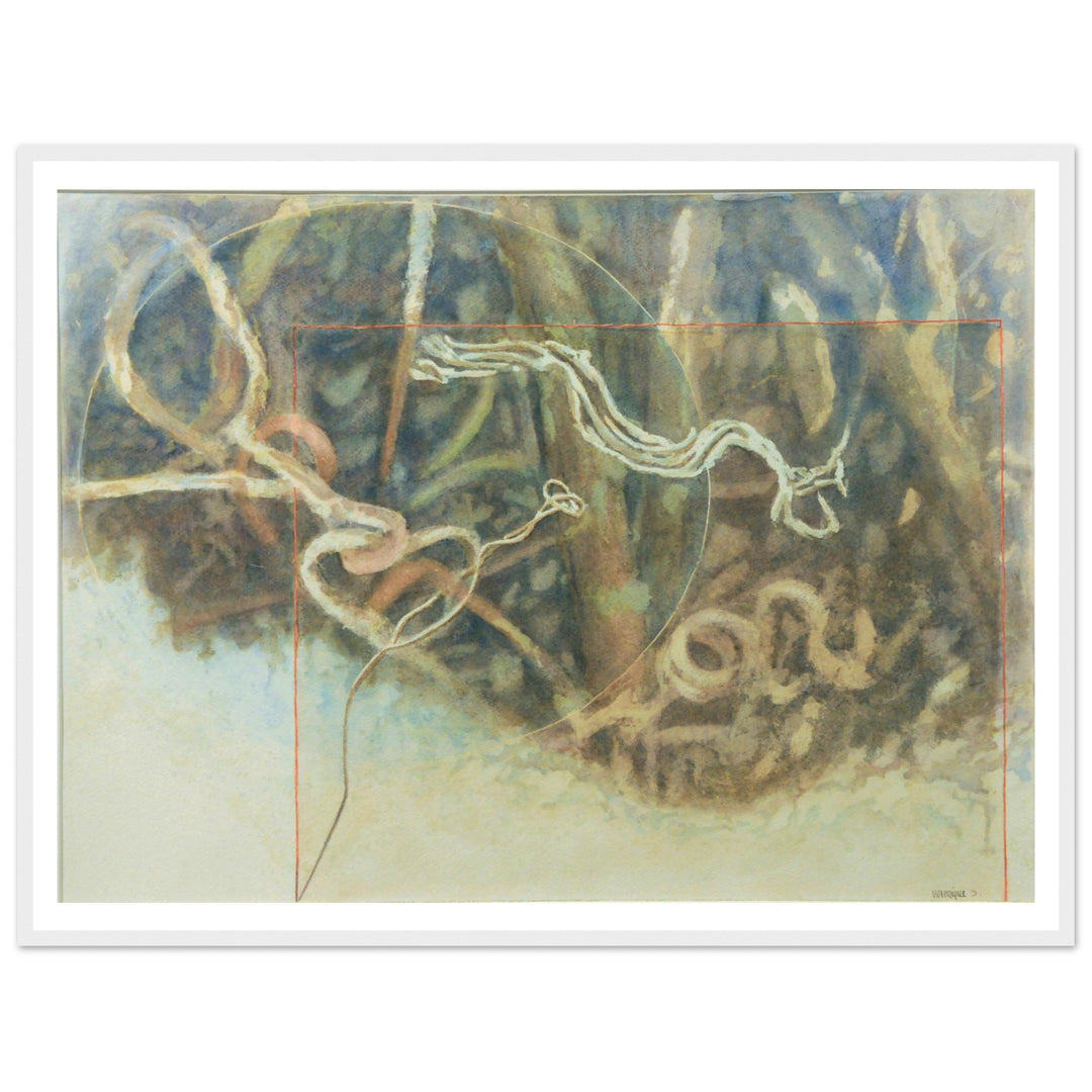 Fluid Motions: Nature's Abstract Dance by Veronique Semple - Watercolor abstract print for home decor