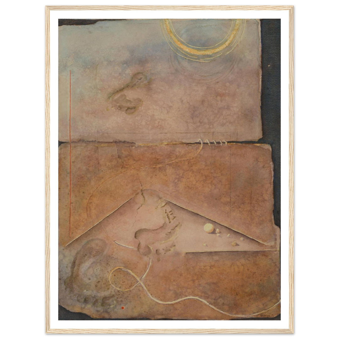 Timeless Echoes of Past and Future by Veronique Semple - Watercolor abstract print for home decor