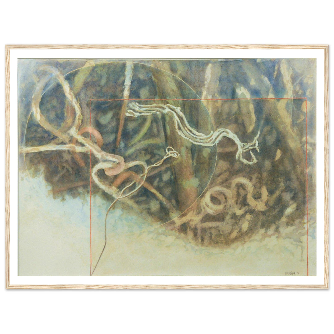 Fluid Motions: Nature's Abstract Dance by Veronique Semple - Watercolor abstract print for home decor