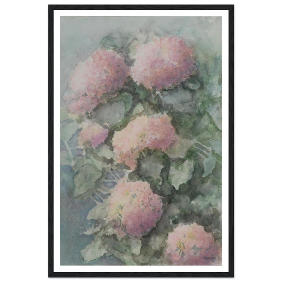 Delicate Blossoms in Soft Watercolor Harmony by Veronique Semple - Watercolor botanical nature print for home decor