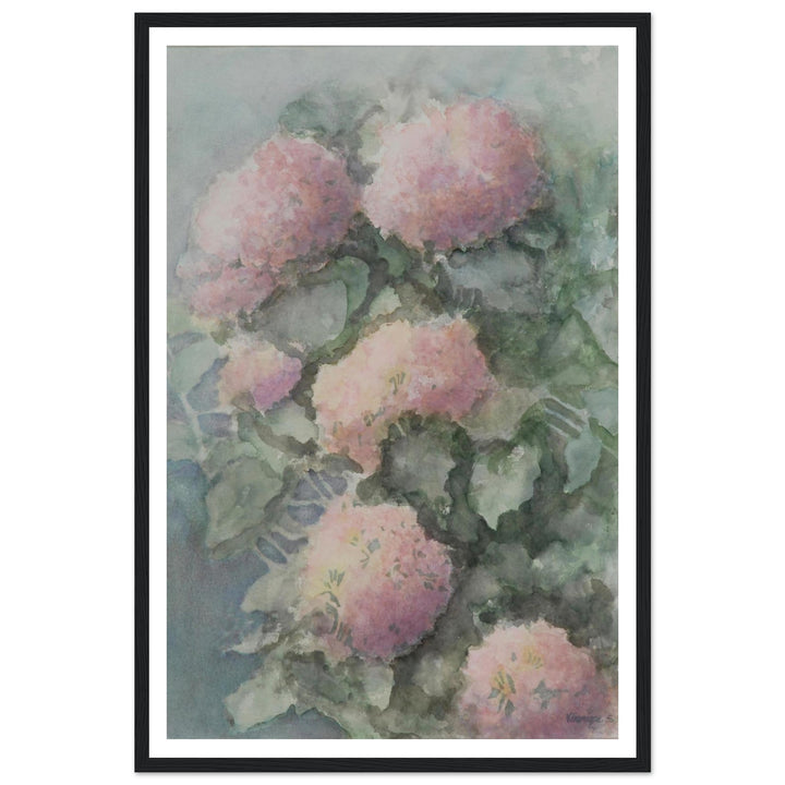 Delicate Blossoms in Soft Watercolor Harmony by Veronique Semple - Watercolor botanical nature print for home decor