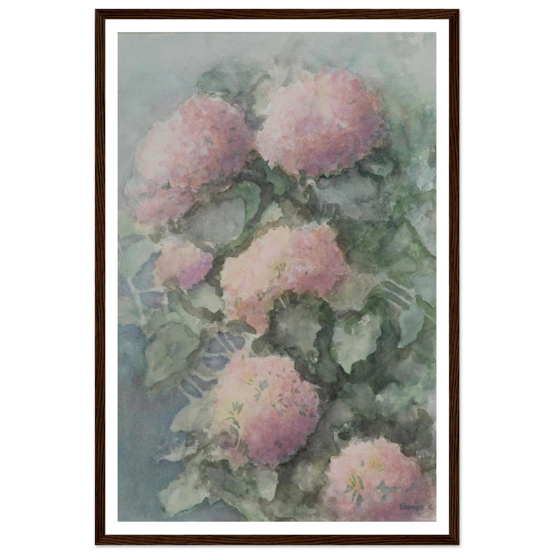 Delicate Blossoms in Soft Watercolor Harmony by Veronique Semple - Watercolor botanical nature print for home decor