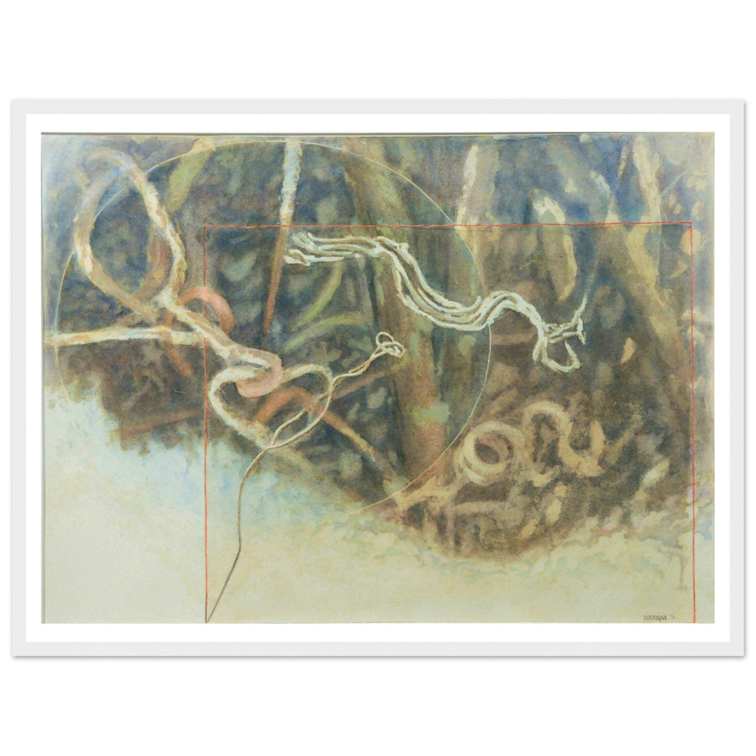 Fluid Motions: Nature's Abstract Dance by Veronique Semple - Watercolor abstract print for home decor