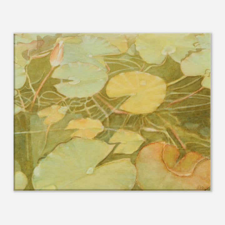 Ethereal Reflection: Serene Water Lilies in Soft Hues by Veronique Semple  - Watercolor botanical print for home decor
