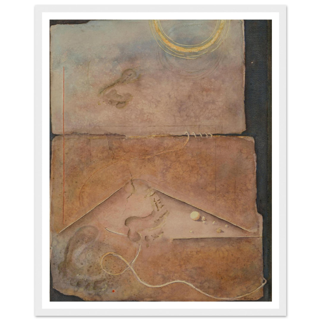 Timeless Echoes of Past and Future by Veronique Semple - Watercolor abstract print for home decor