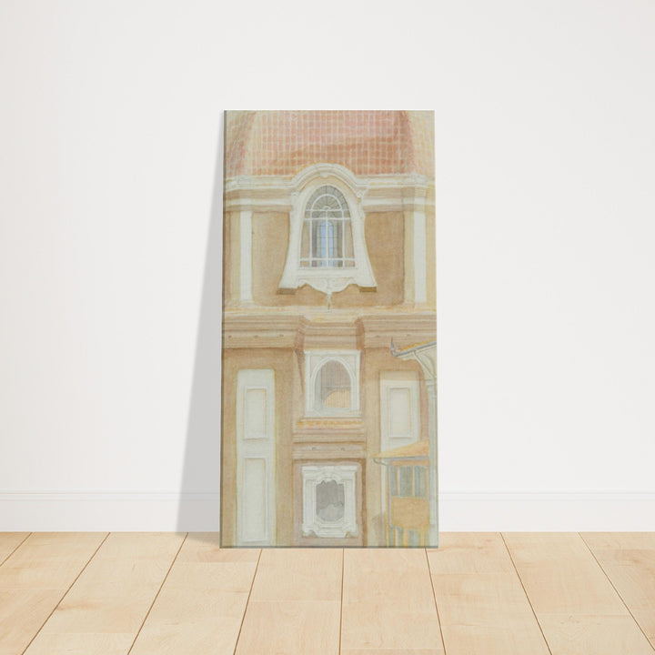 Elegant Architectural Harmony in Watercolor by Veronique Semple - Watercolor portraiture print for home decor