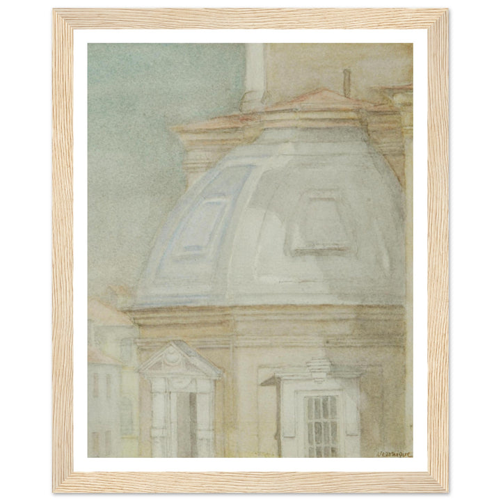 Ethereal Harmony: A Watercolor View of Timeless Architecture by Veronique Semple - Watercolor wall art print