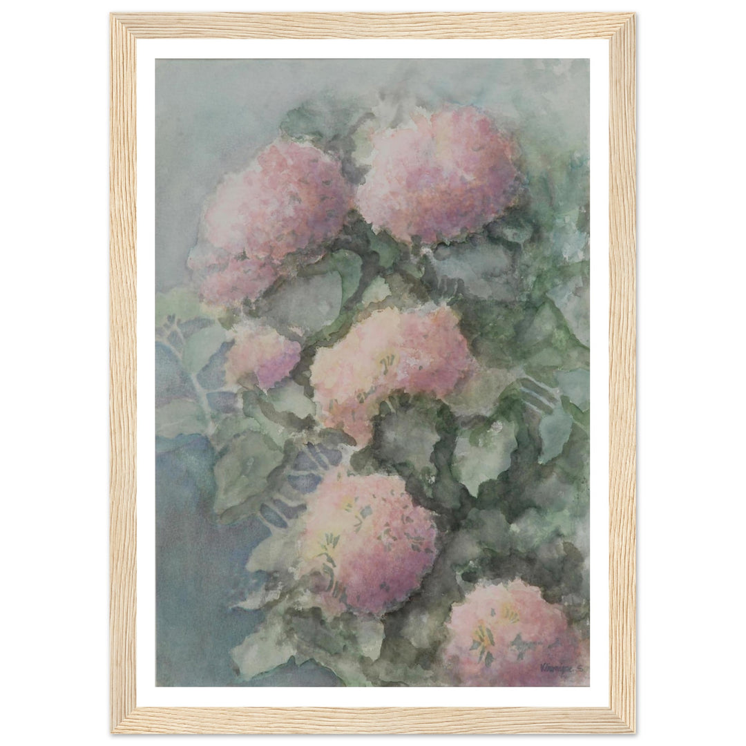 Delicate Blossoms in Soft Watercolor Harmony by Veronique Semple - Watercolor botanical nature print for home decor