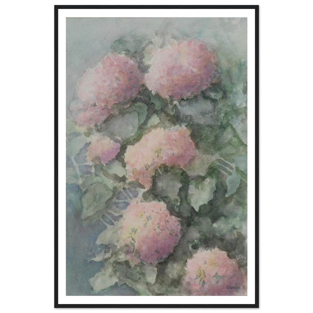 Delicate Blossoms in Soft Watercolor Harmony by Veronique Semple - Watercolor botanical nature print for home decor