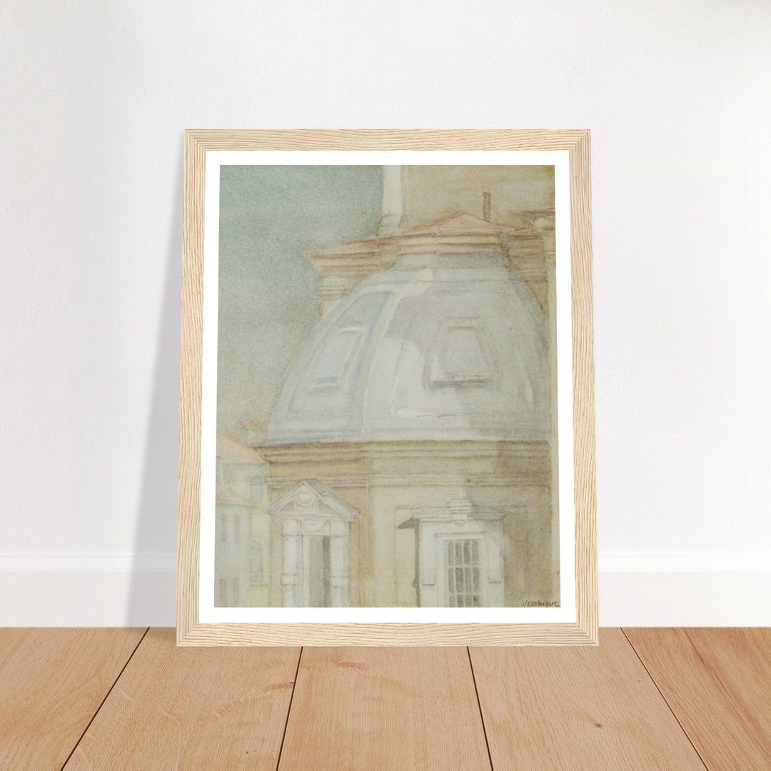 Ethereal Harmony: A Watercolor View of Timeless Architecture by Veronique Semple - Watercolor wall art print