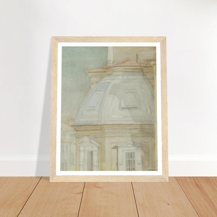 Ethereal Harmony: A Watercolor View of Timeless Architecture by Veronique Semple - Watercolor wall art print