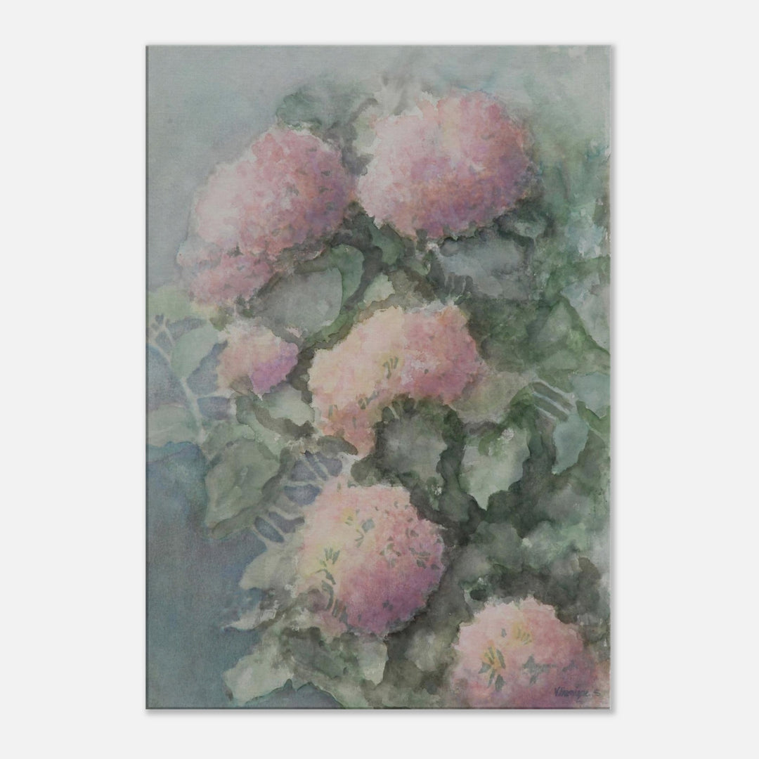 Delicate Blossoms in Soft Watercolor Harmony by Veronique Semple - Watercolor botanical print for home decor