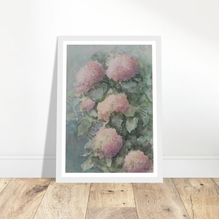 Delicate Blossoms in Soft Watercolor Harmony by Veronique Semple - Watercolor botanical nature print for home decor