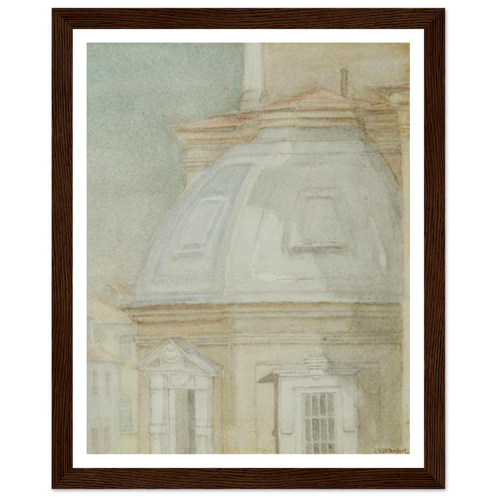Ethereal Harmony: A Watercolor View of Timeless Architecture by Veronique Semple - Watercolor wall art print