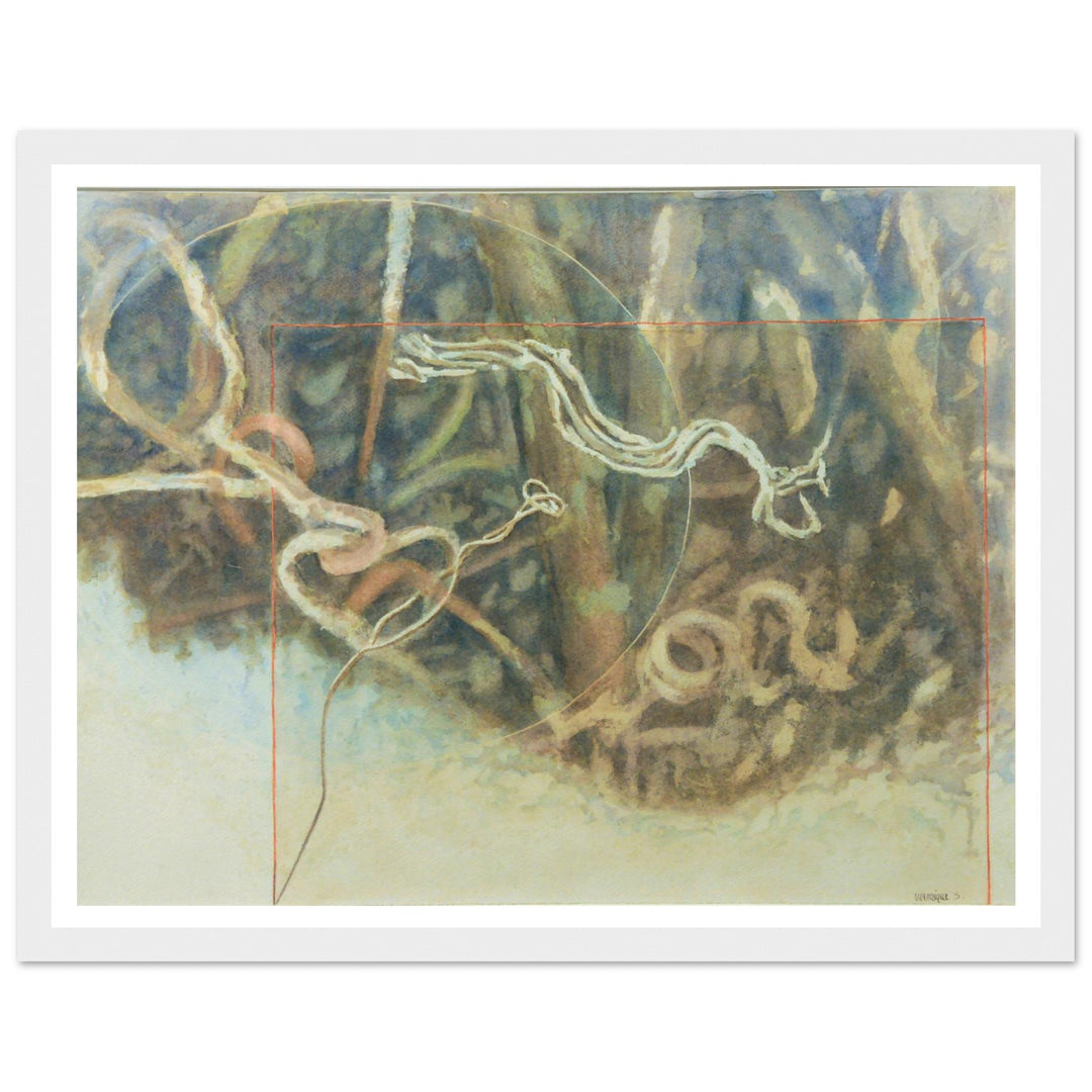 Fluid Motions: Nature's Abstract Dance by Veronique Semple - Watercolor abstract print for home decor