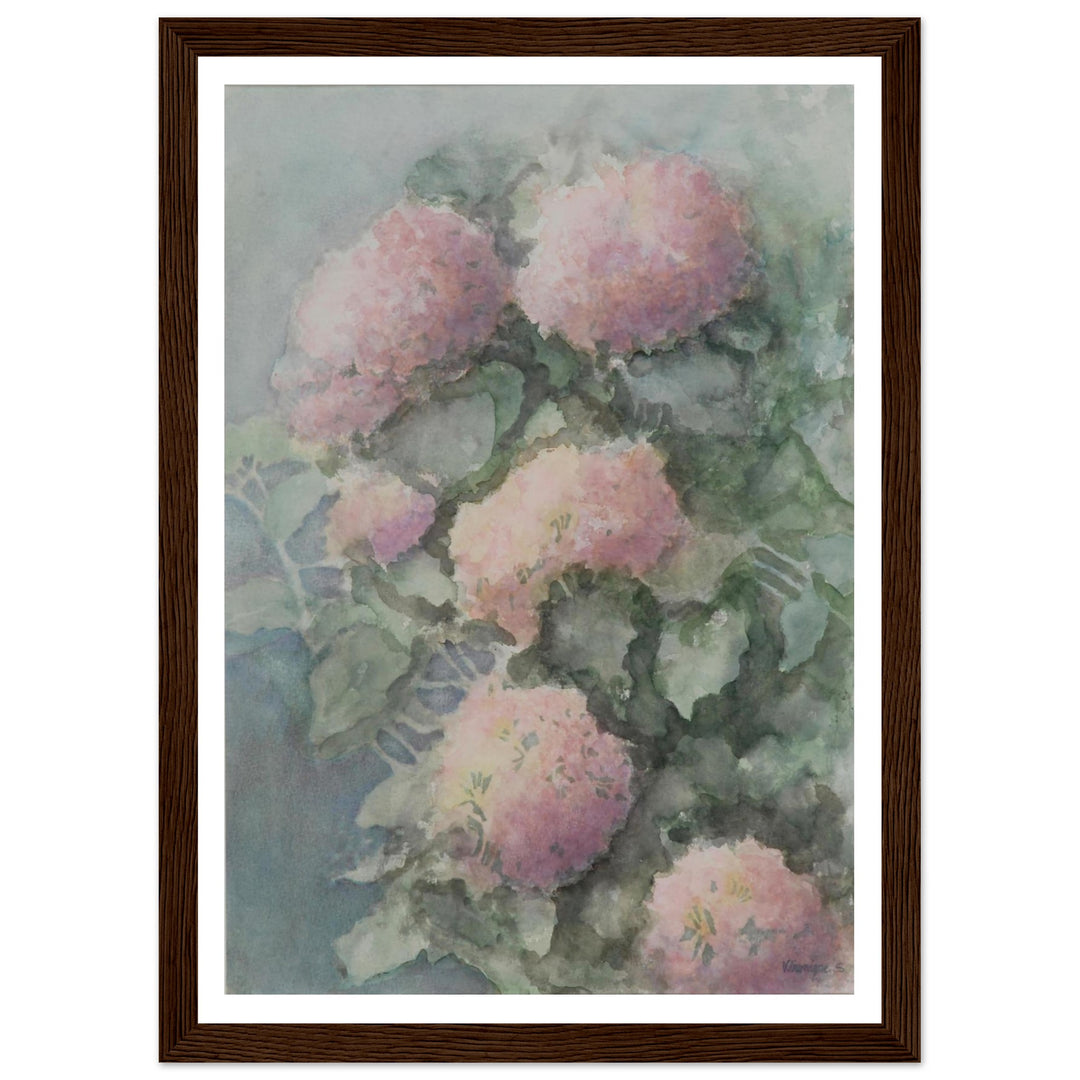 Delicate Blossoms in Soft Watercolor Harmony by Veronique Semple - Watercolor botanical nature print for home decor