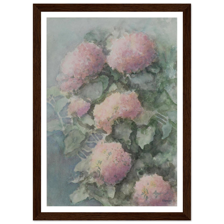 Delicate Blossoms in Soft Watercolor Harmony by Veronique Semple - Watercolor botanical nature print for home decor