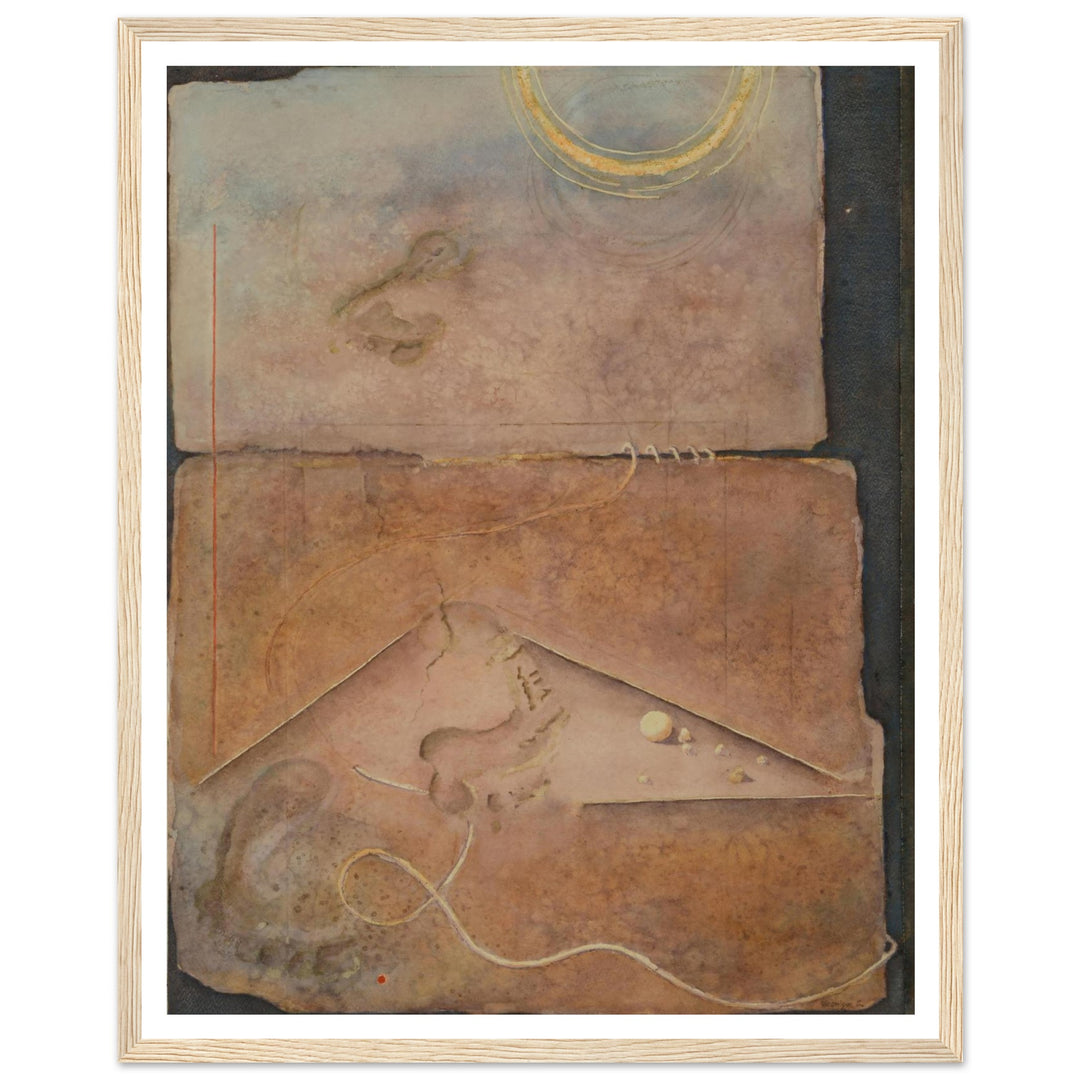 Timeless Echoes of Past and Future by Veronique Semple - Watercolor abstract print for home decor