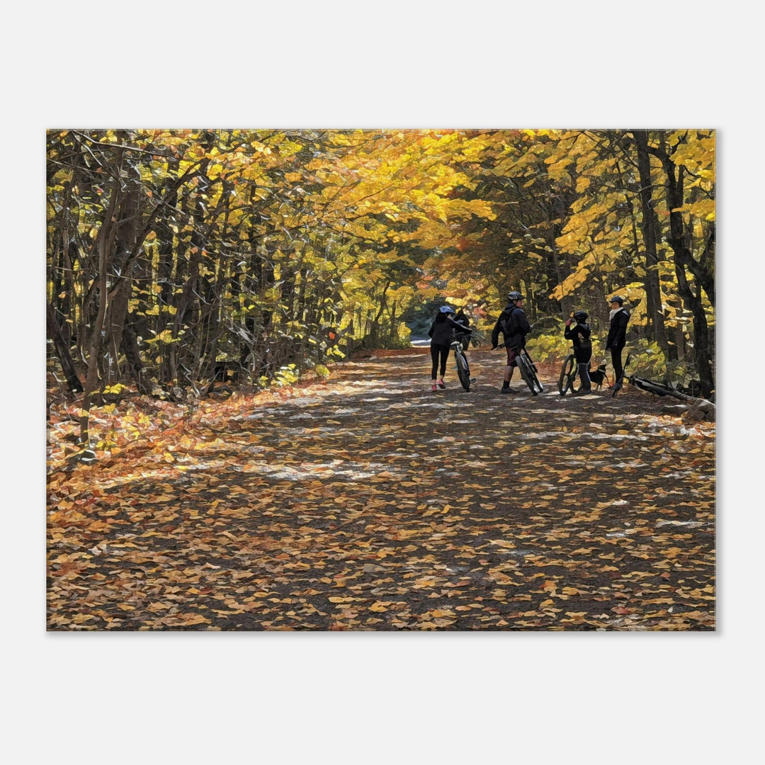 Mont Oak Autumn Biking Adventure Wall Art by Studio Shefford - Photo Art Composition Impressionism canvas print for home decor