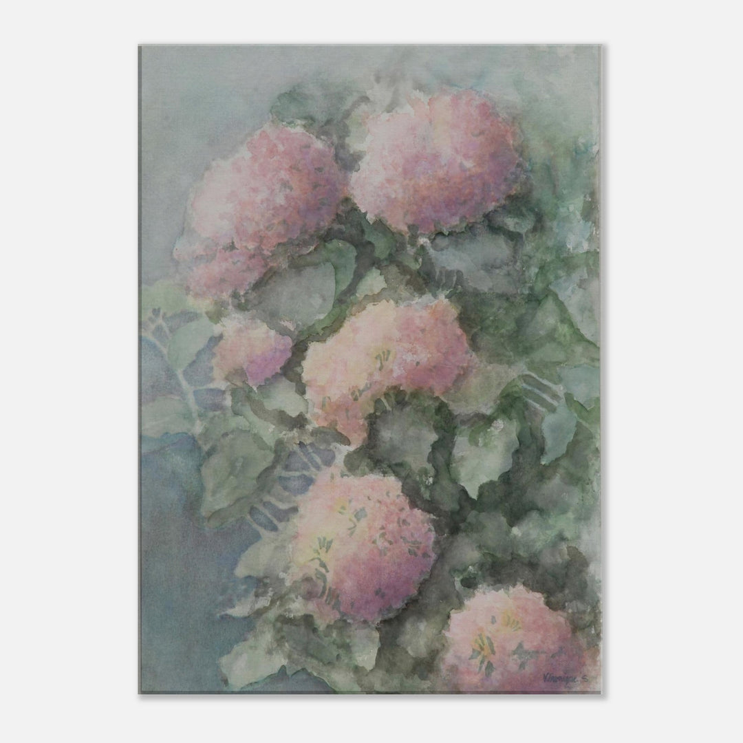 Delicate Blossoms in Soft Watercolor Harmony by Veronique Semple - Watercolor botanical print for home decor
