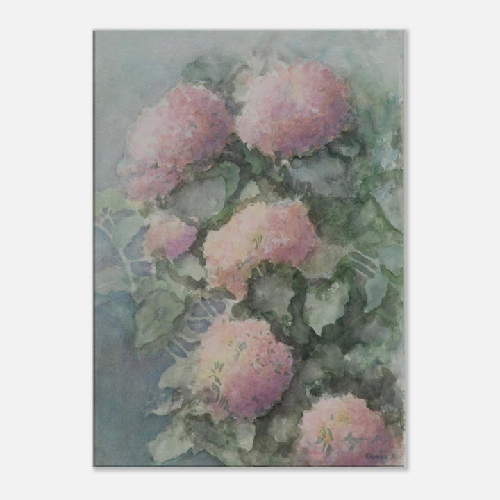 Delicate Blossoms in Soft Watercolor Harmony by Veronique Semple - Watercolor botanical print for home decor