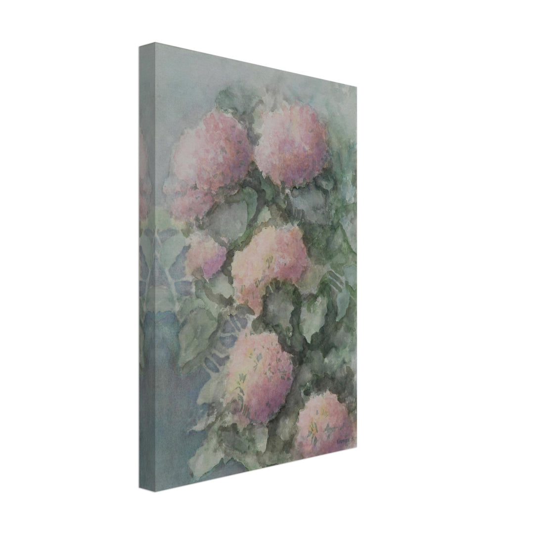 Delicate Blossoms in Soft Watercolor Harmony by Veronique Semple - Watercolor botanical print for home decor