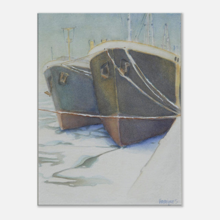 Explore tranquil harbor reflections captured in delicate watercolors, perfect for enhancing your living space with serene beauty.