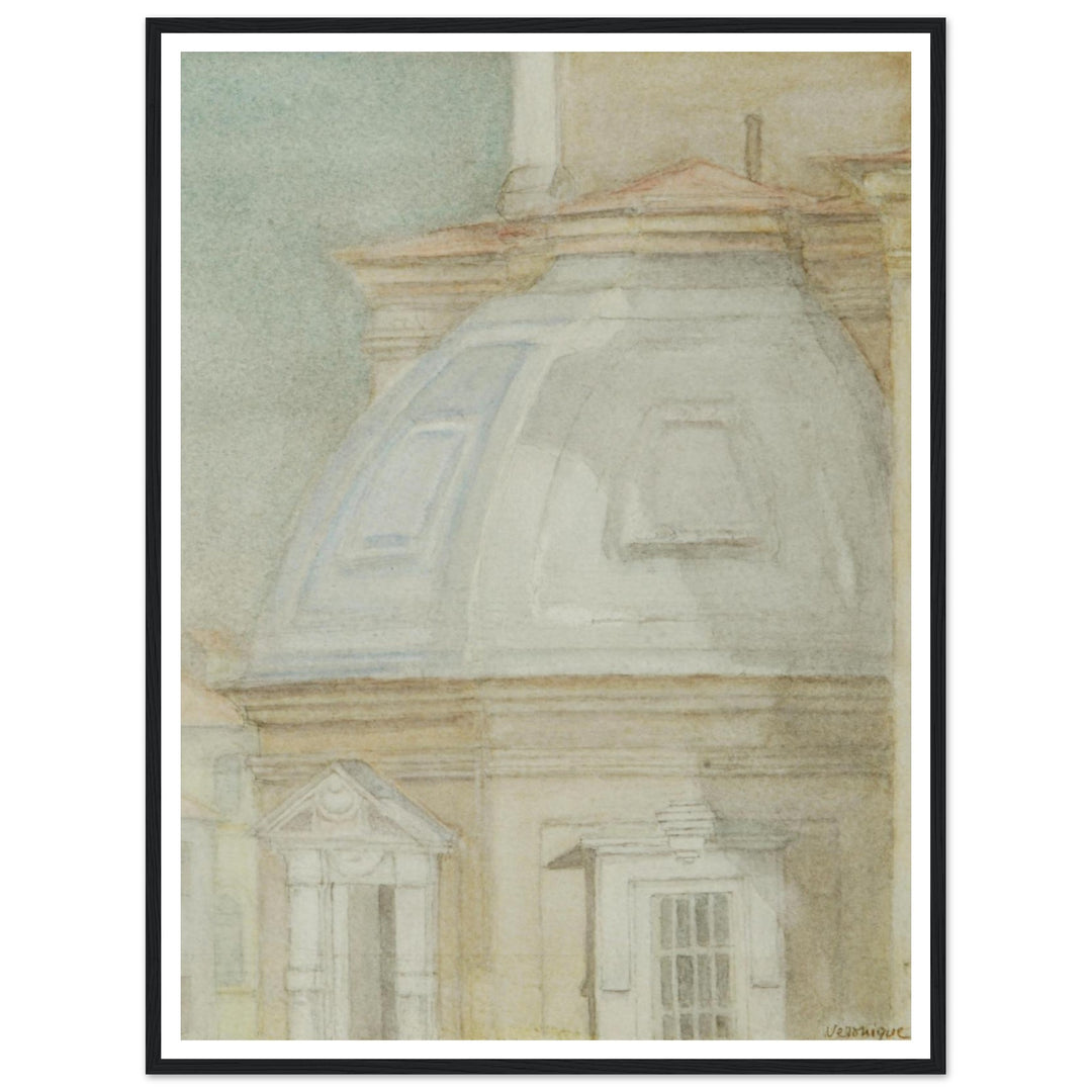 Ethereal Harmony: A Watercolor View of Timeless Architecture by Veronique Semple - Watercolor wall art print