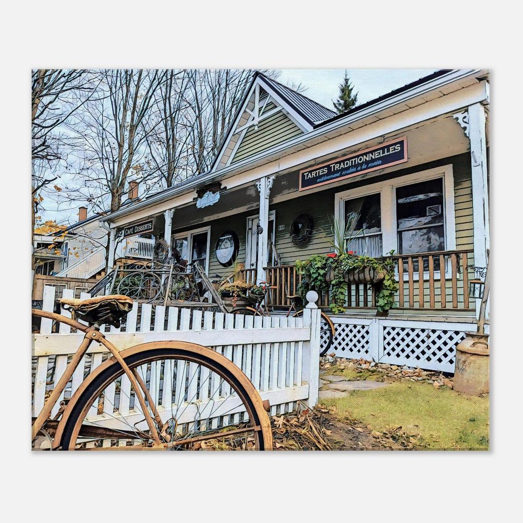 Charming Bakery Scene with Antique Bicycle by Studio Shefford - Photo Art Composition photography print for home decor
