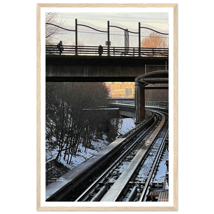 Urban Journey on Vancouver Train Tracks by Andrew Semple - Photography landscape photography print for home decor