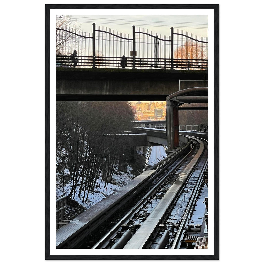 Urban Journey on Vancouver Train Tracks by Andrew Semple - Photography landscape photography print for home decor