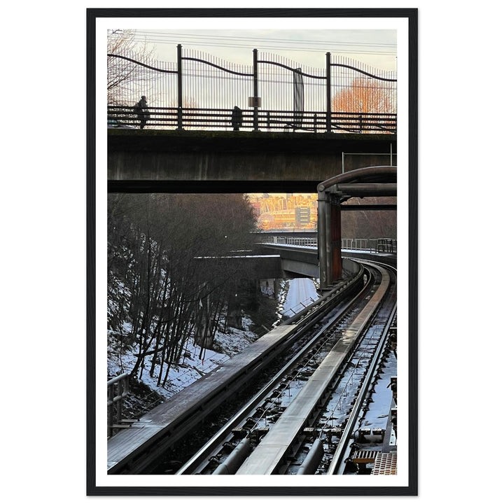 Urban Journey on Vancouver Train Tracks by Andrew Semple - Photography landscape photography print for home decor