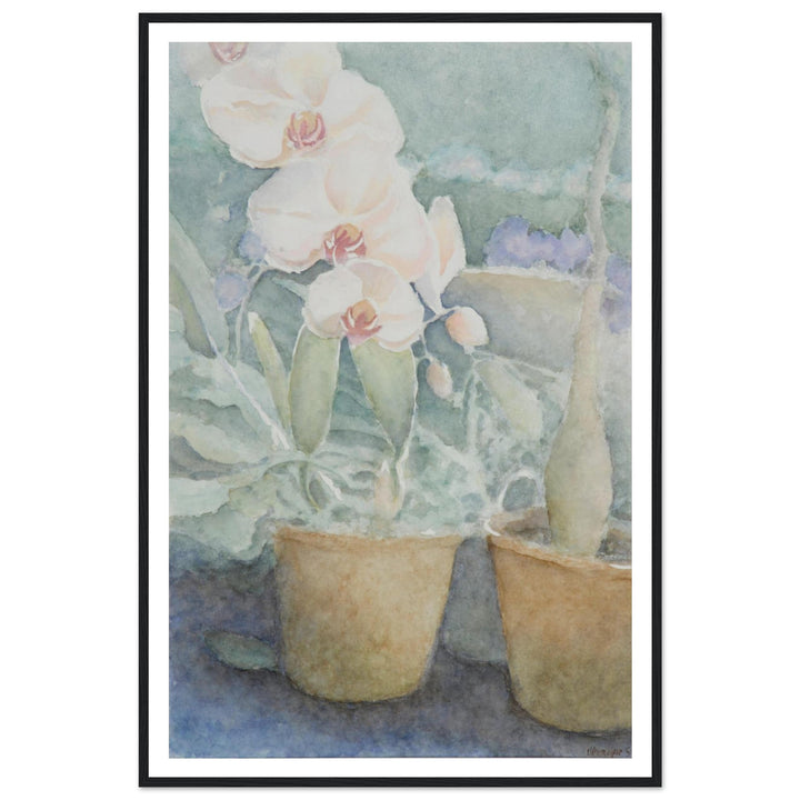 Whispers of Orchids: A Delicate Floral Watercolor by Veronique Semple - Watercolor botanical nature print for home decor