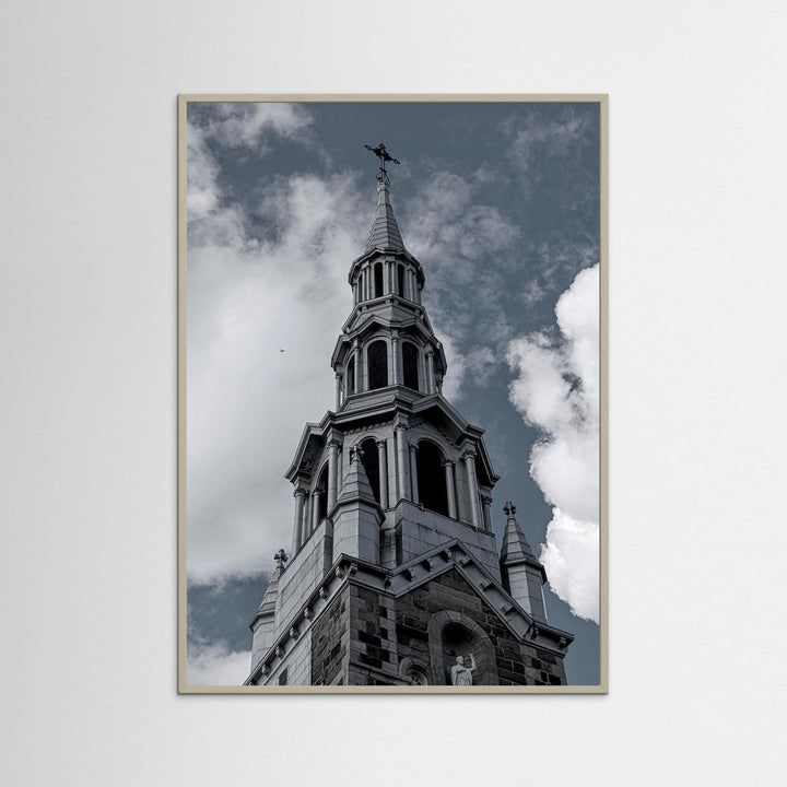 Elegant Church Architecture Steeple Art Print - Framed Options