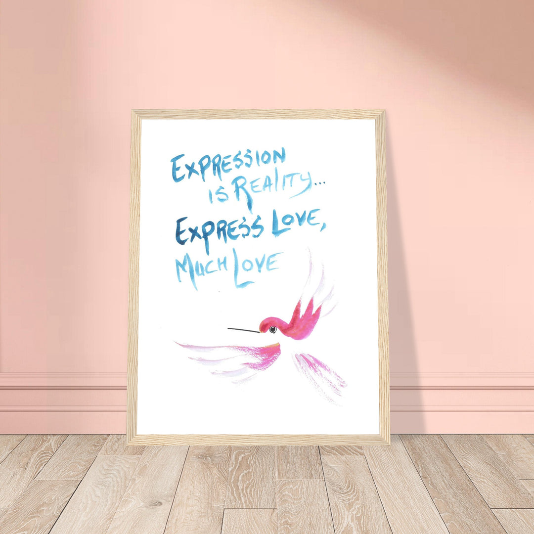 "Express Love" Watercolor Wall Art: Hummingbird Philosophy Series by Andrew Semple - Watercolor wall art print